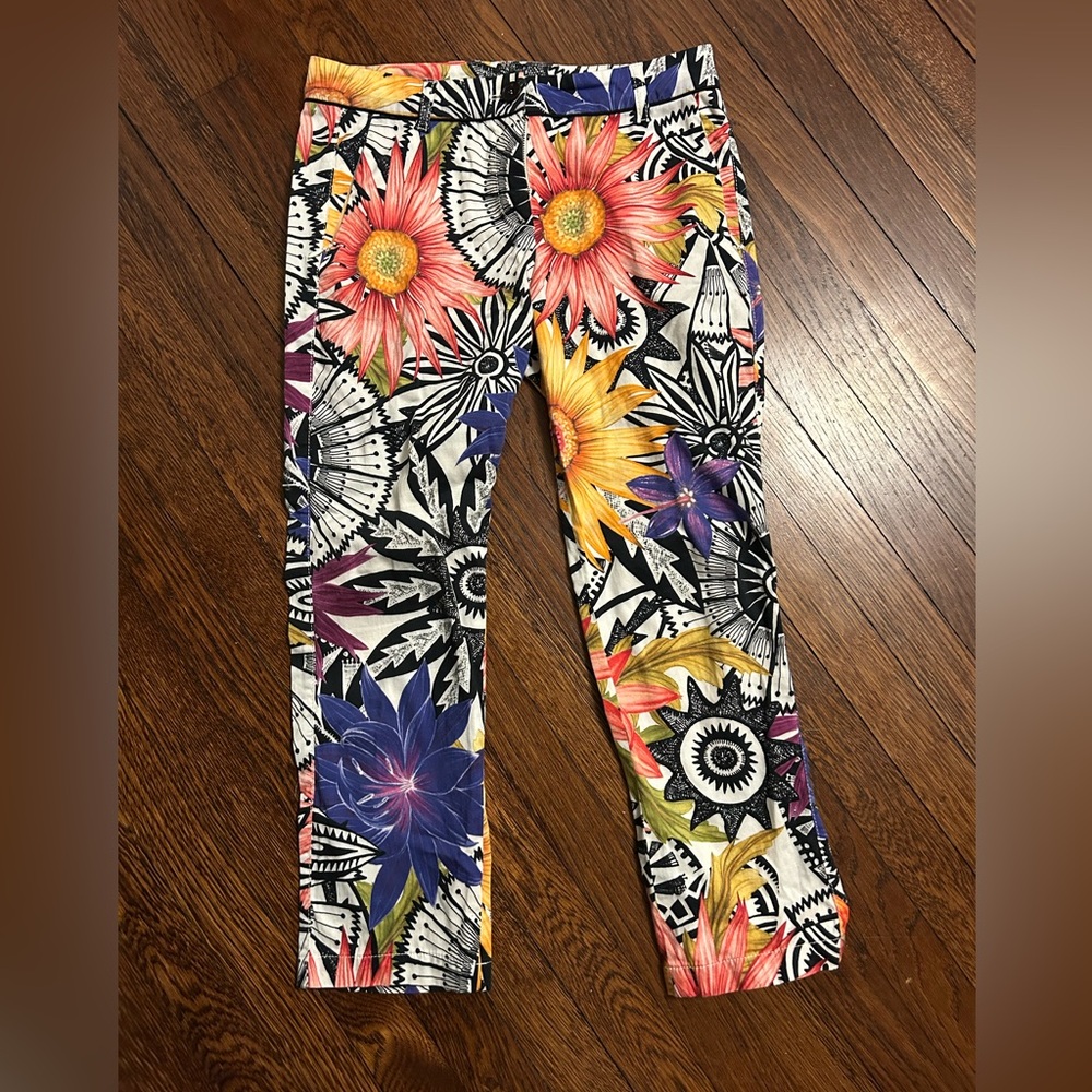 MARC CAIN floral ankle straight pants